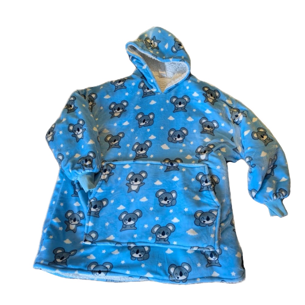 oodie adult blue with cute koalas preowned